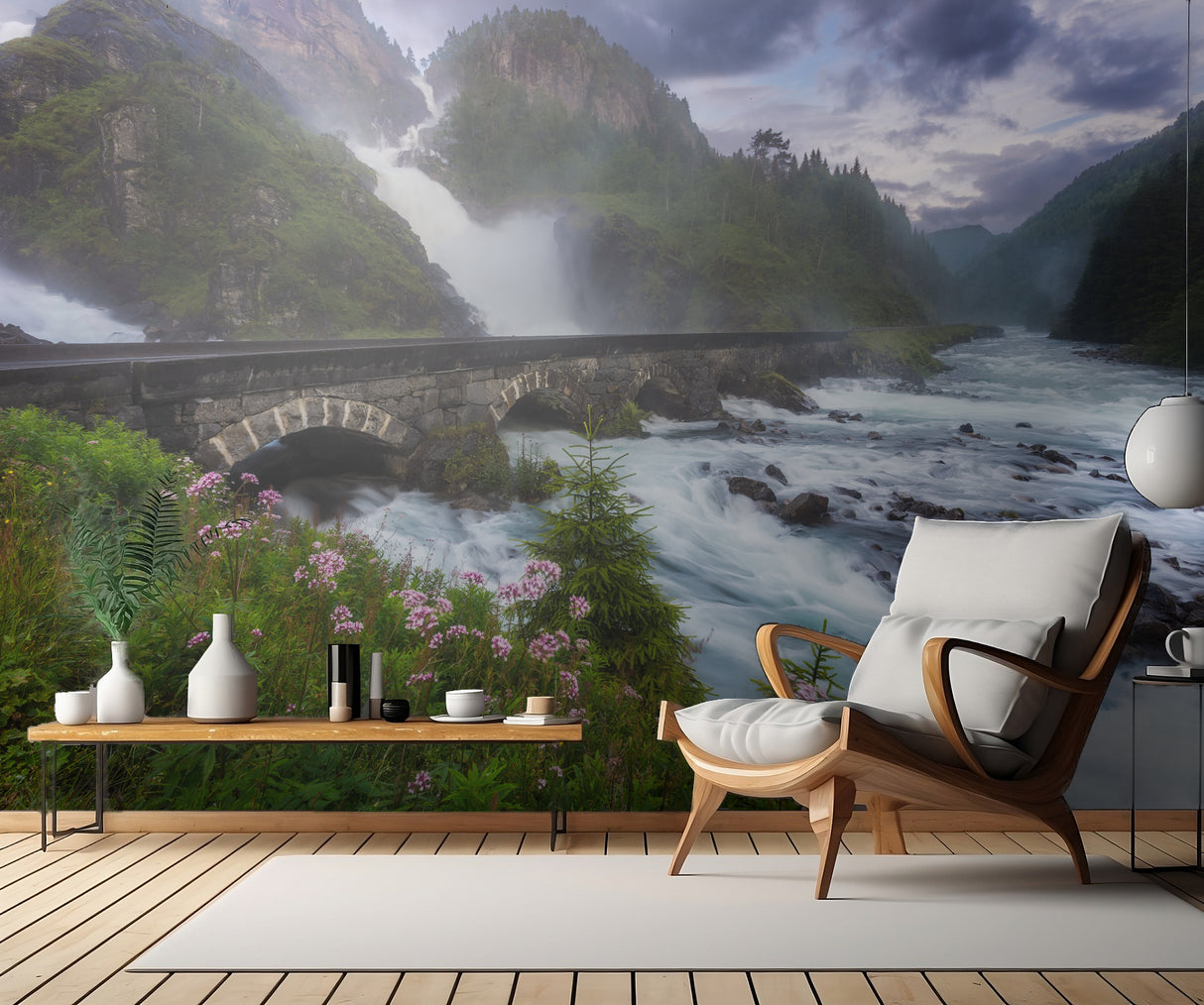 Låtefossen Poster och Canvastavla