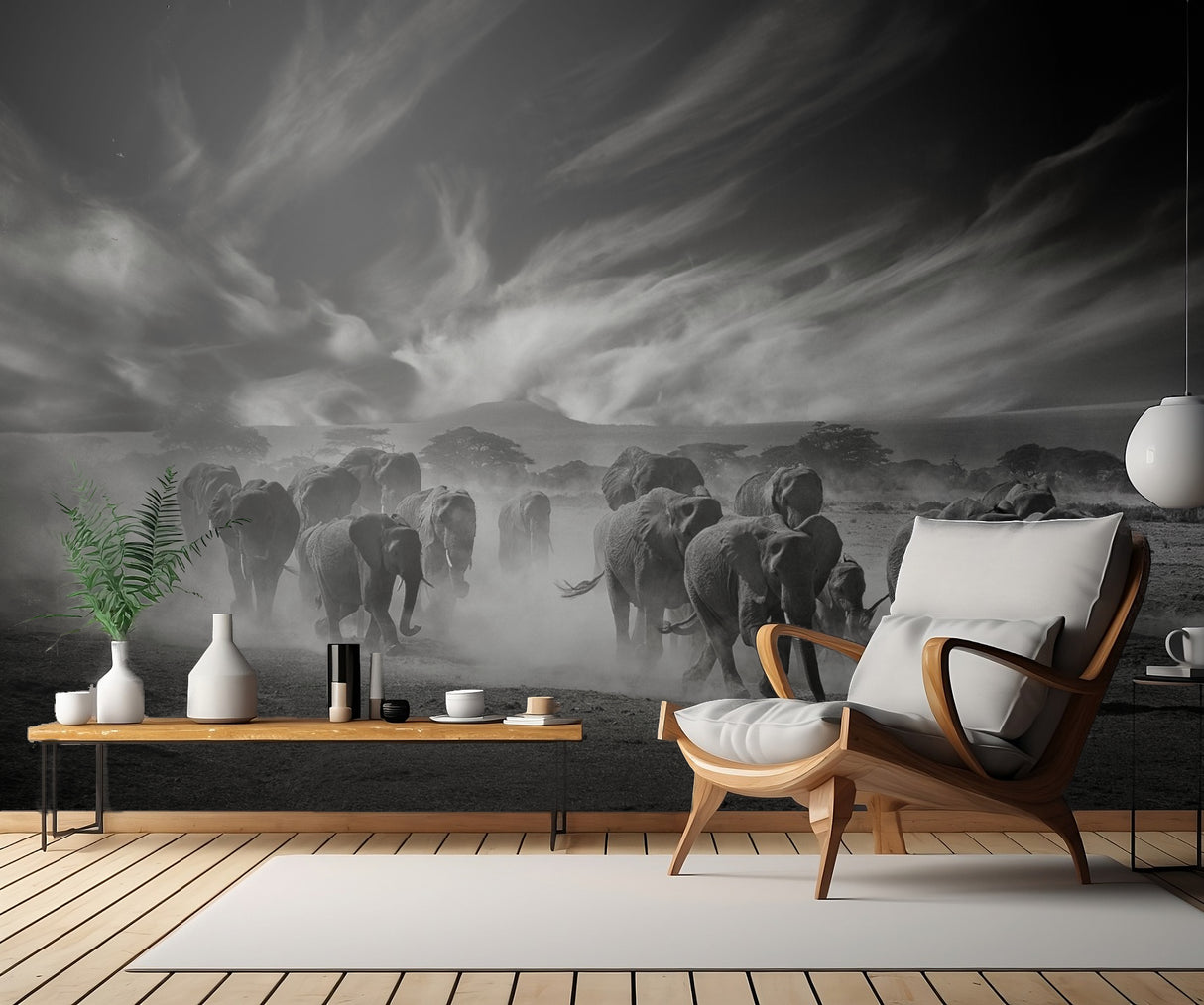 The sky, the dust and the Elephants Poster och Canvastavla