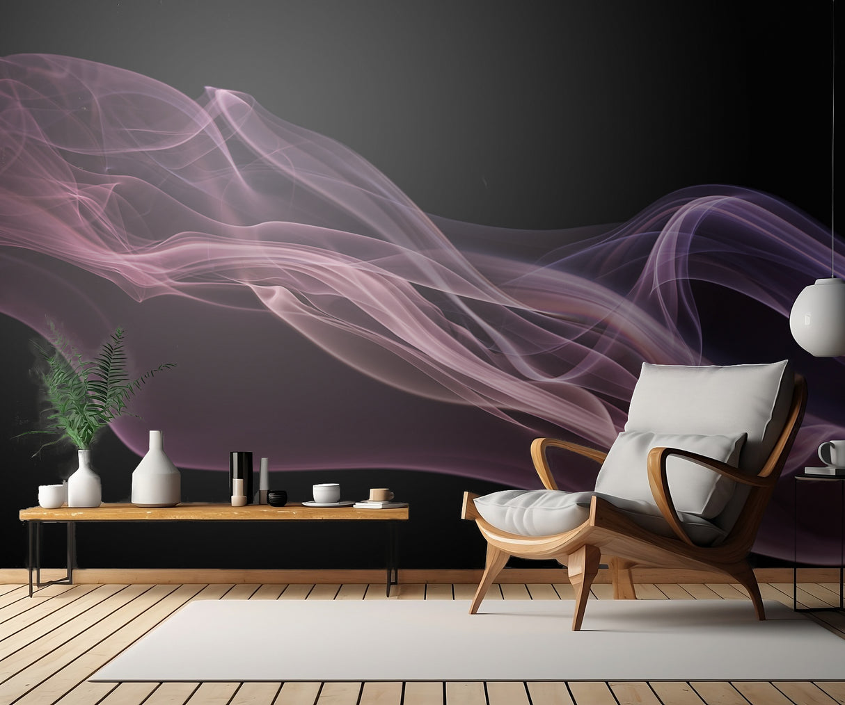 Floating purple in pink Poster och Canvastavla