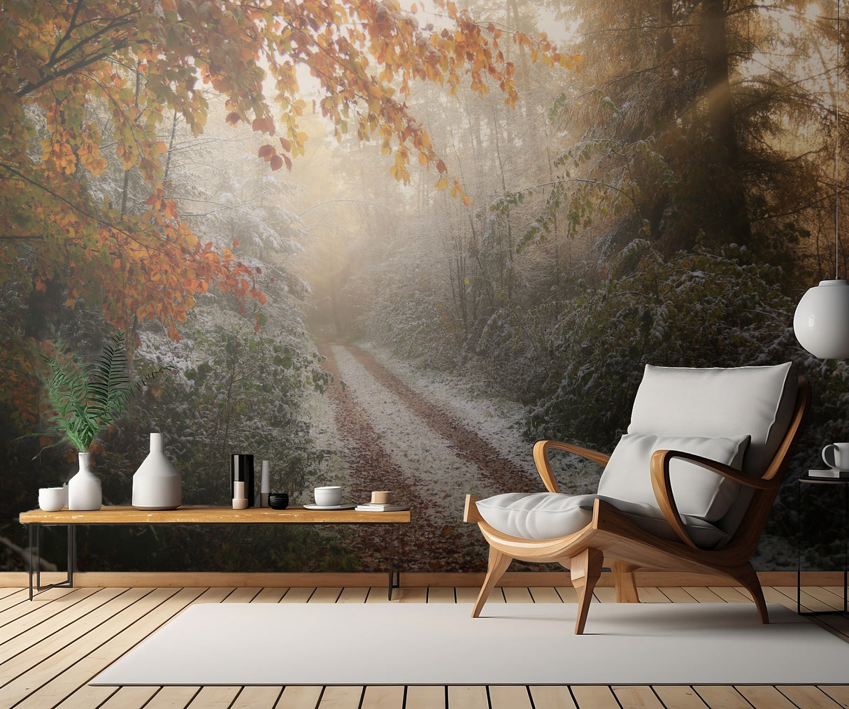 Frosty Fall Poster och Canvastavla