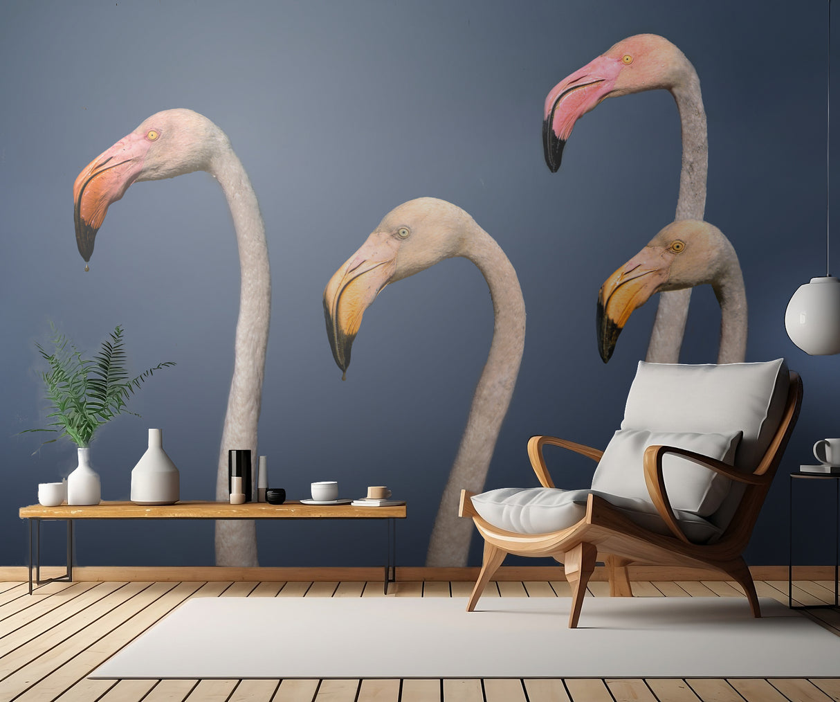 Flamingos Close Up Poster och Canvastavla