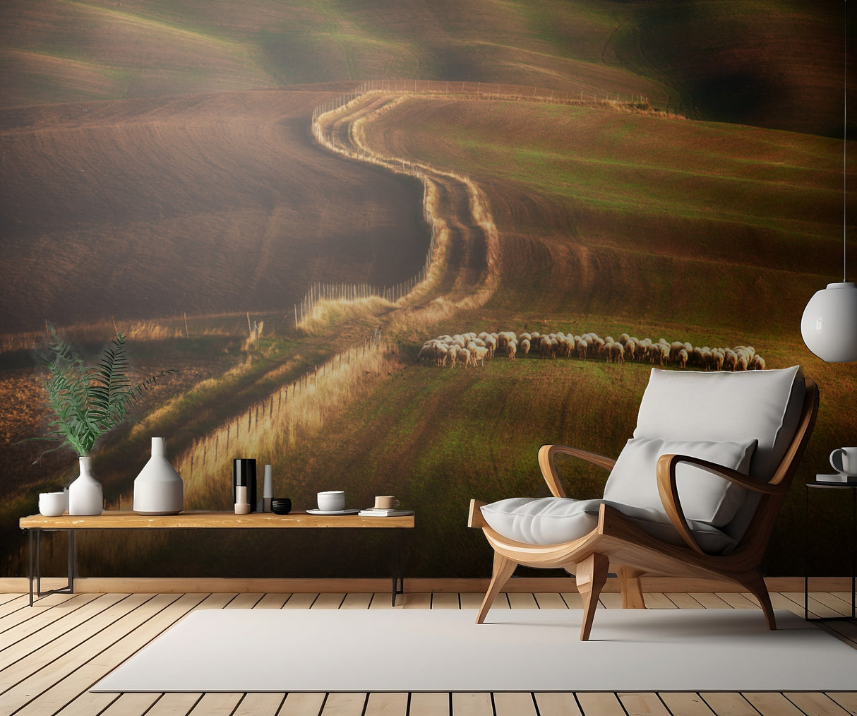 Crossing the fields Poster och Canvastavla