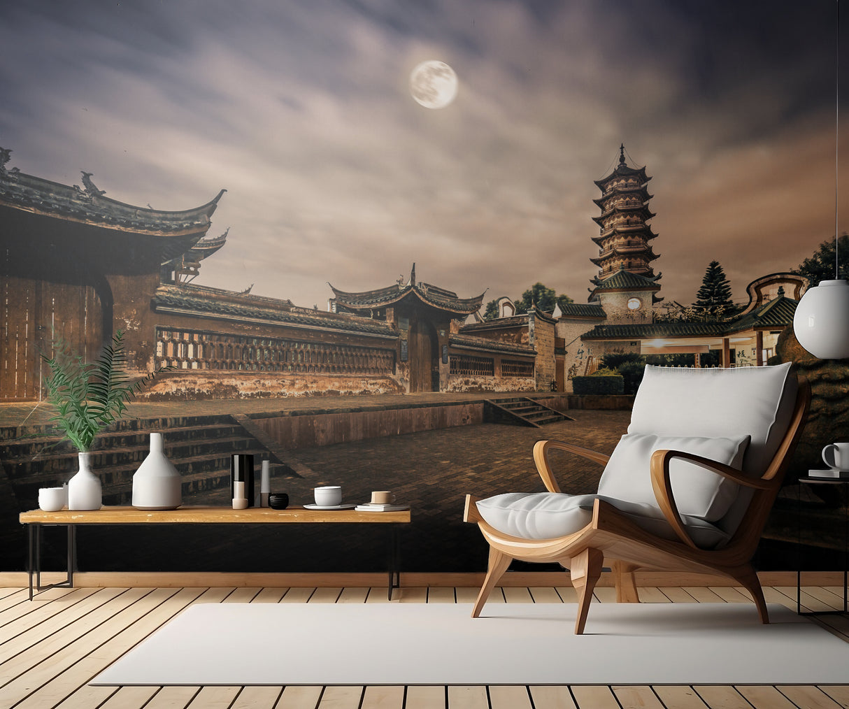 Ganzhou Confucious'Temple《月满慈云》 Poster och Canvastavla