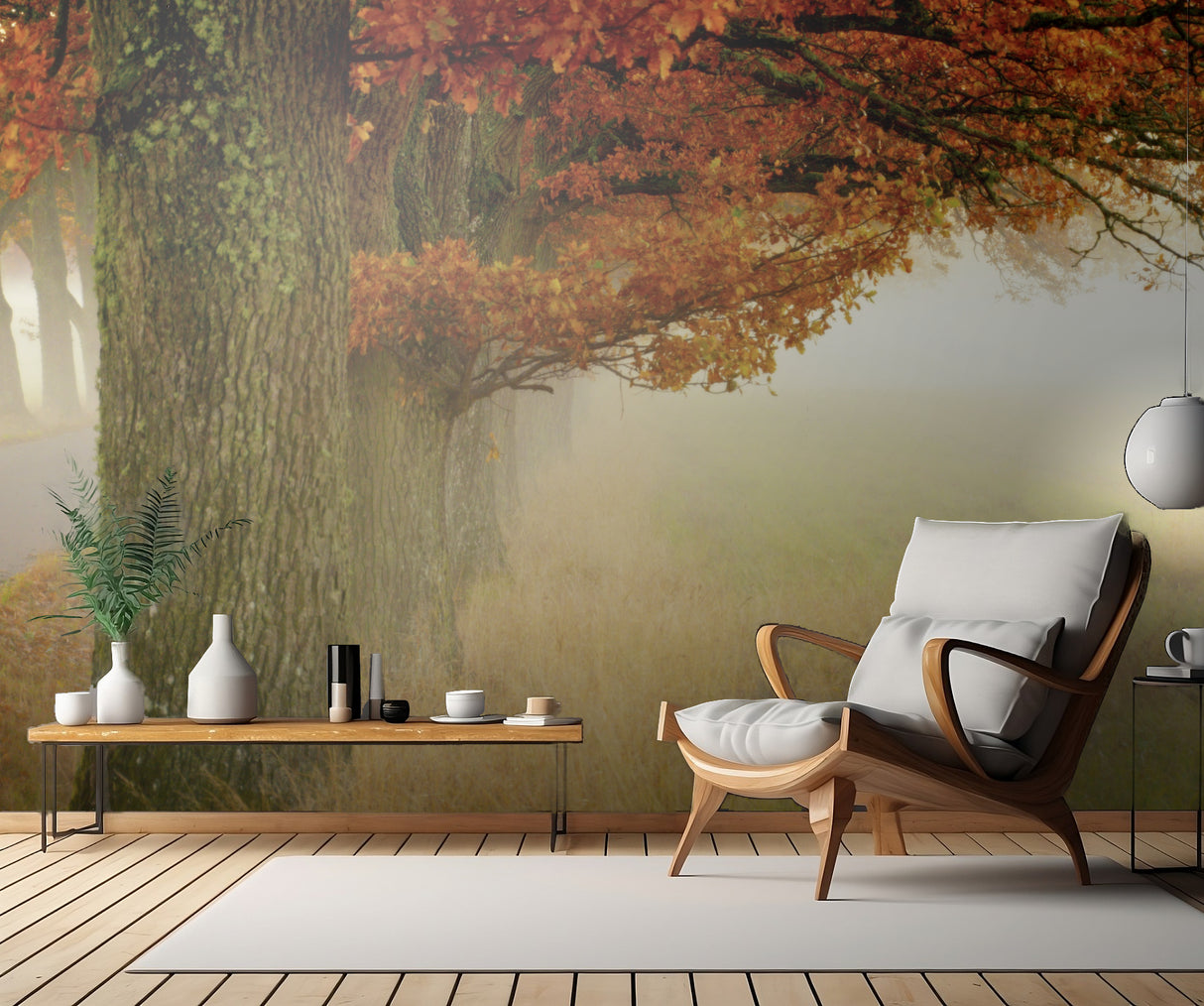 Autumn fog Poster och Canvastavla