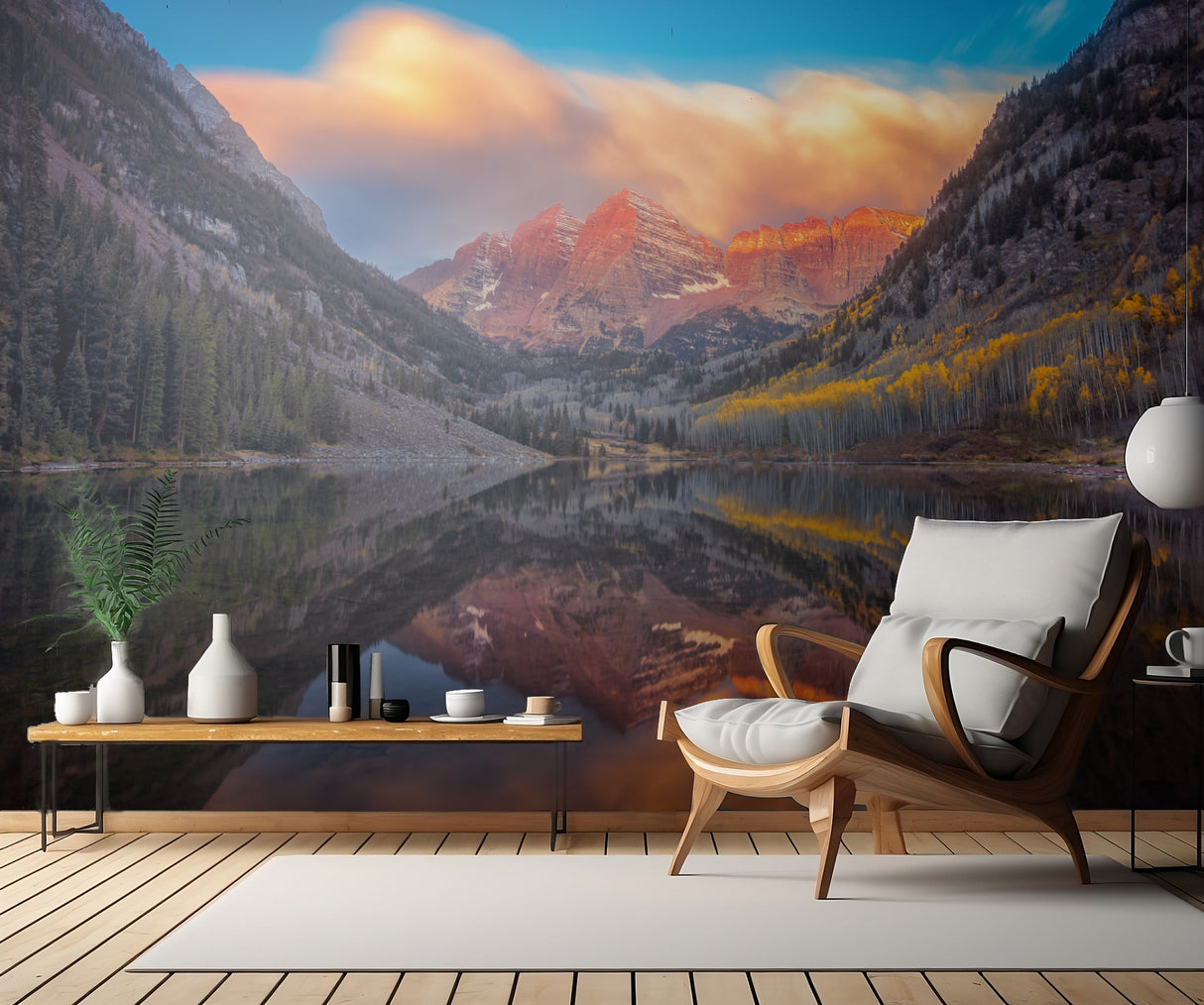 A Perfect Morning in Maroon Lake Poster och Canvastavla