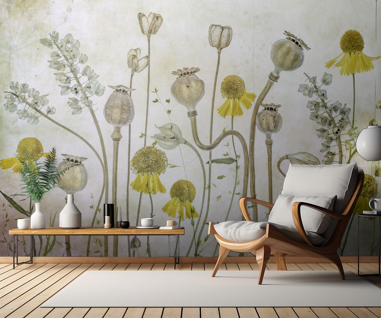 Poppies and Helenium Poster och Canvastavla