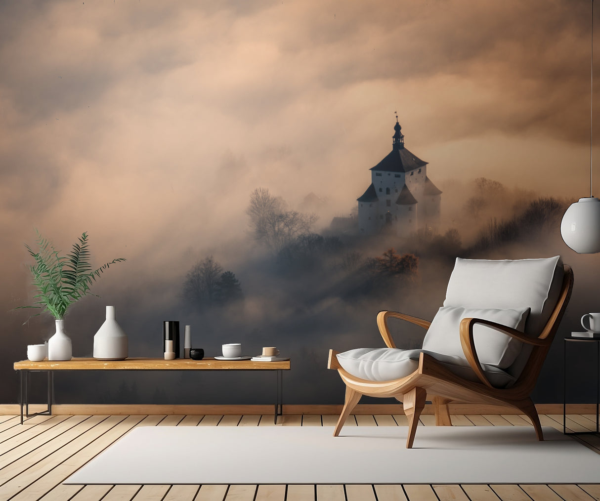 Castle in fire Poster och Canvastavla