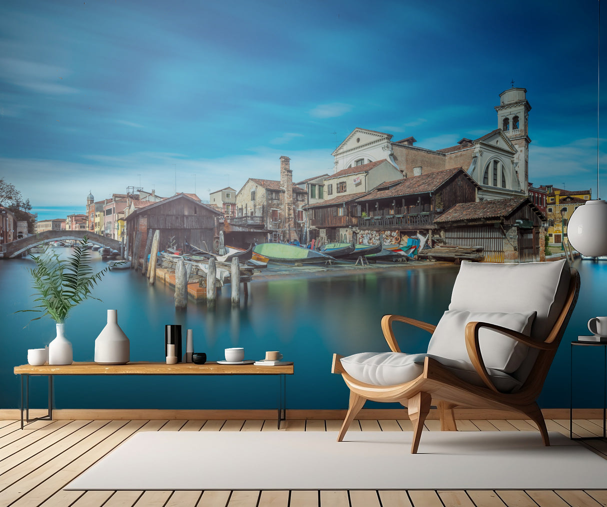 Gondola workshop in Venice Poster och Canvastavla