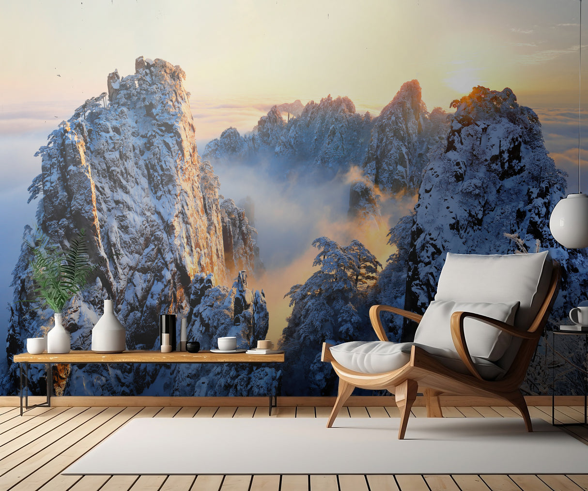 Sunrise at Mt. Huang Shan Poster och Canvastavla