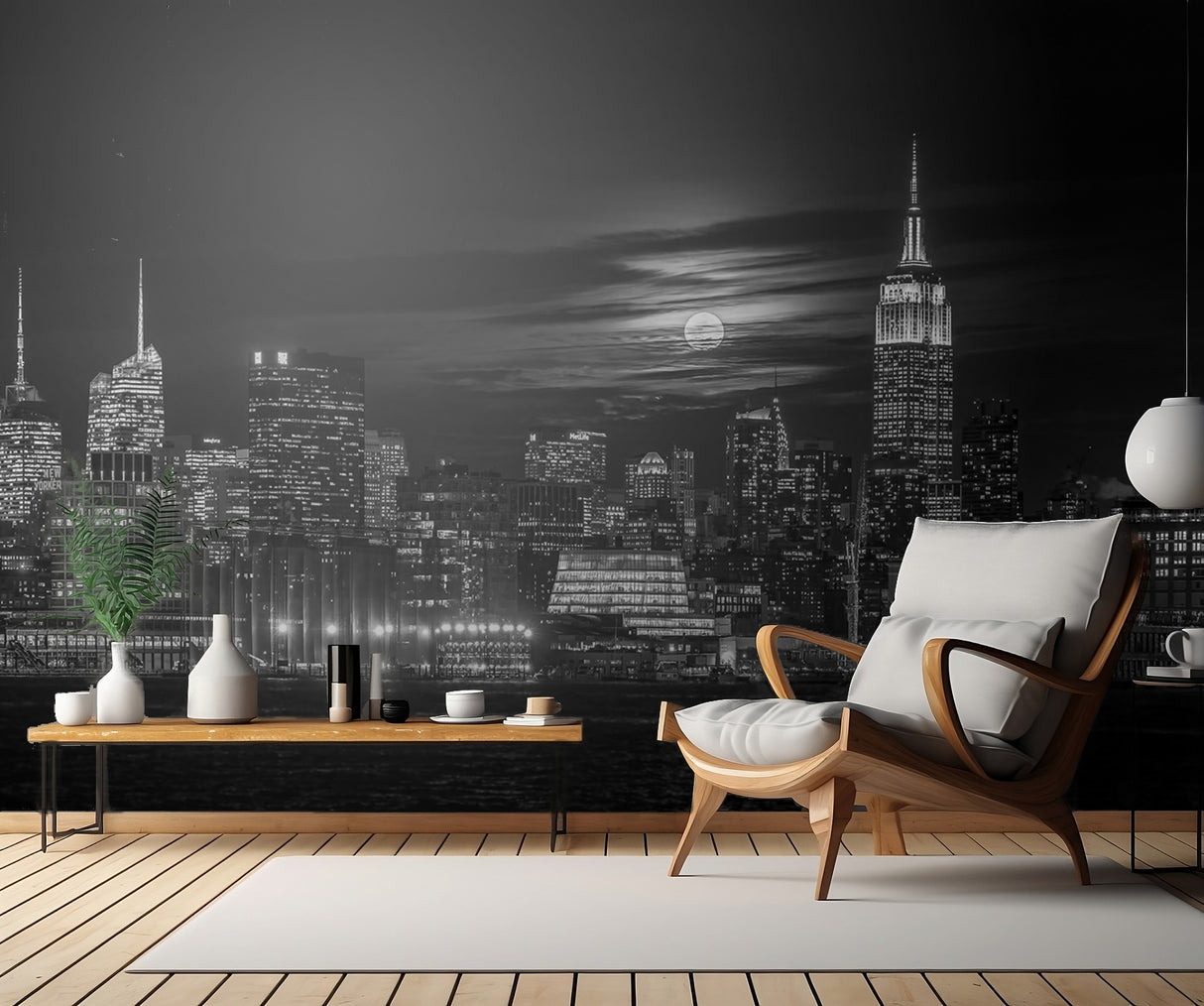 Manhattan at night Poster och Canvastavla