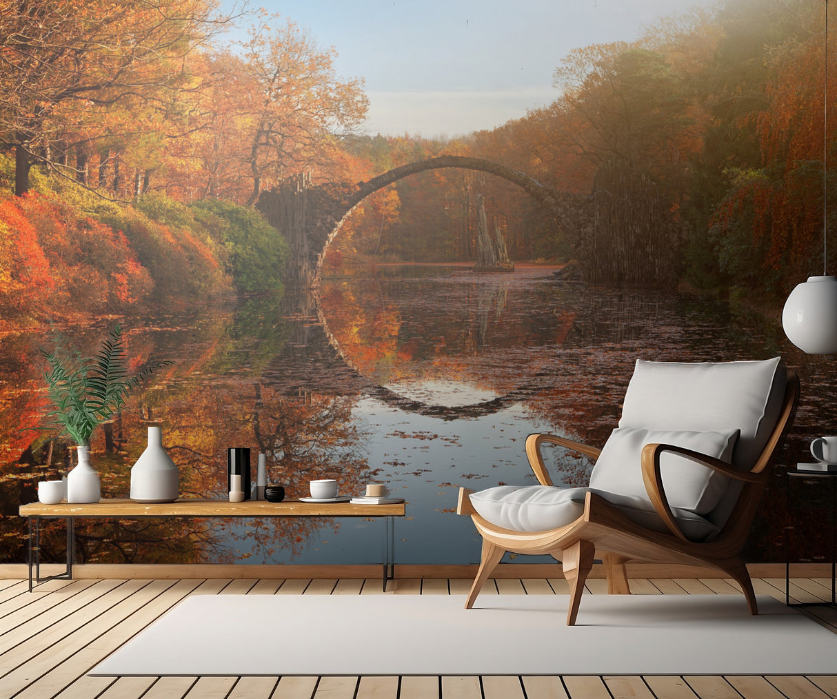 Autumn lake Poster och Canvastavla