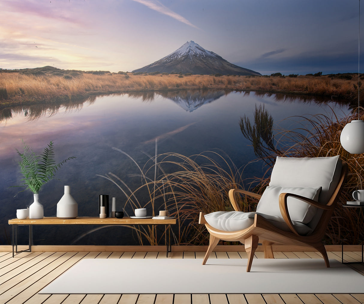 Mount Taranaki: Morning Breeze Poster och Canvastavla