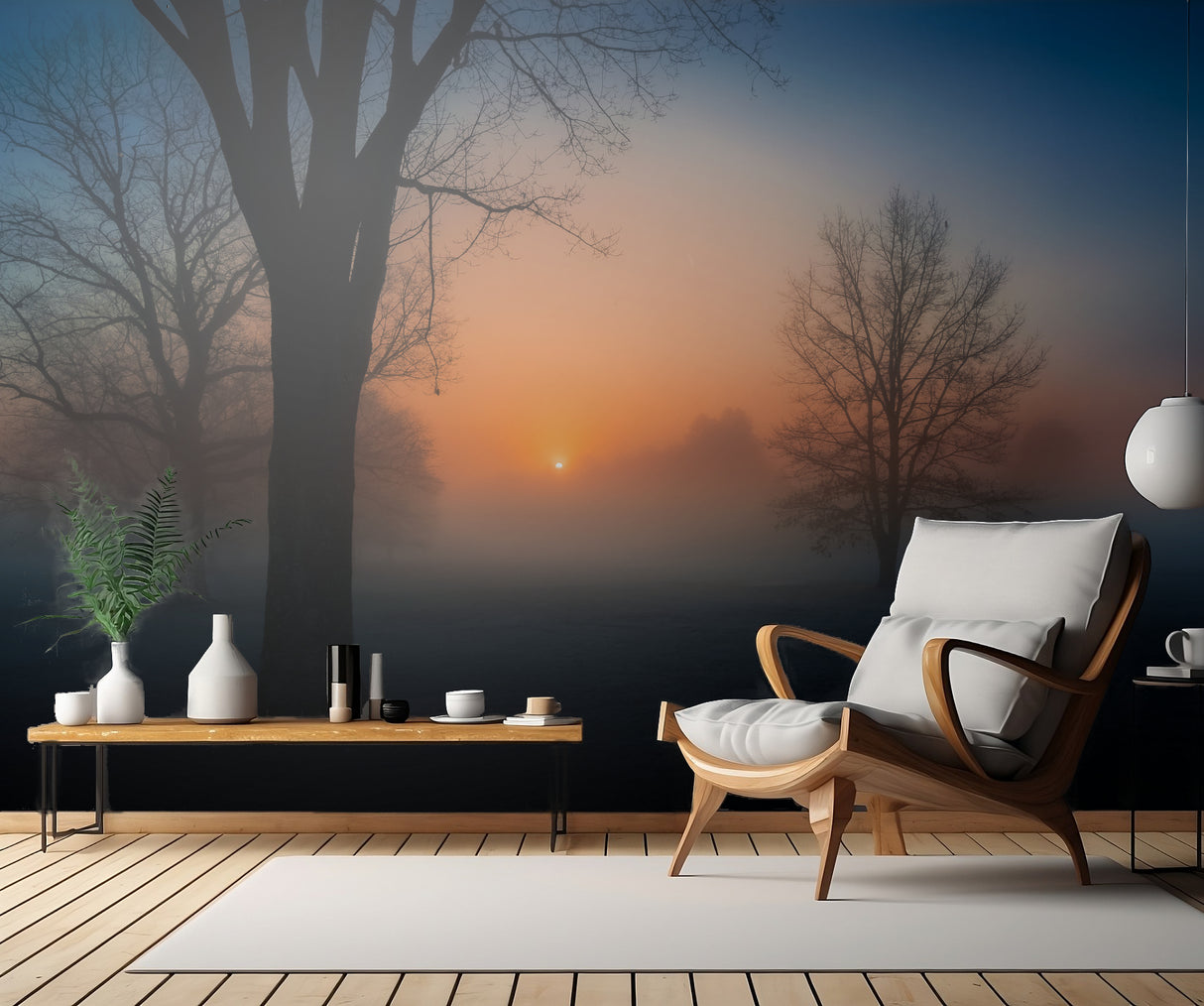 Foggy sunrise Poster och Canvastavla