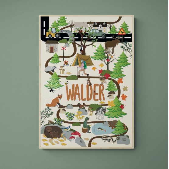 Personlig barnposters och barntavlor: Skog Ellen Didrik