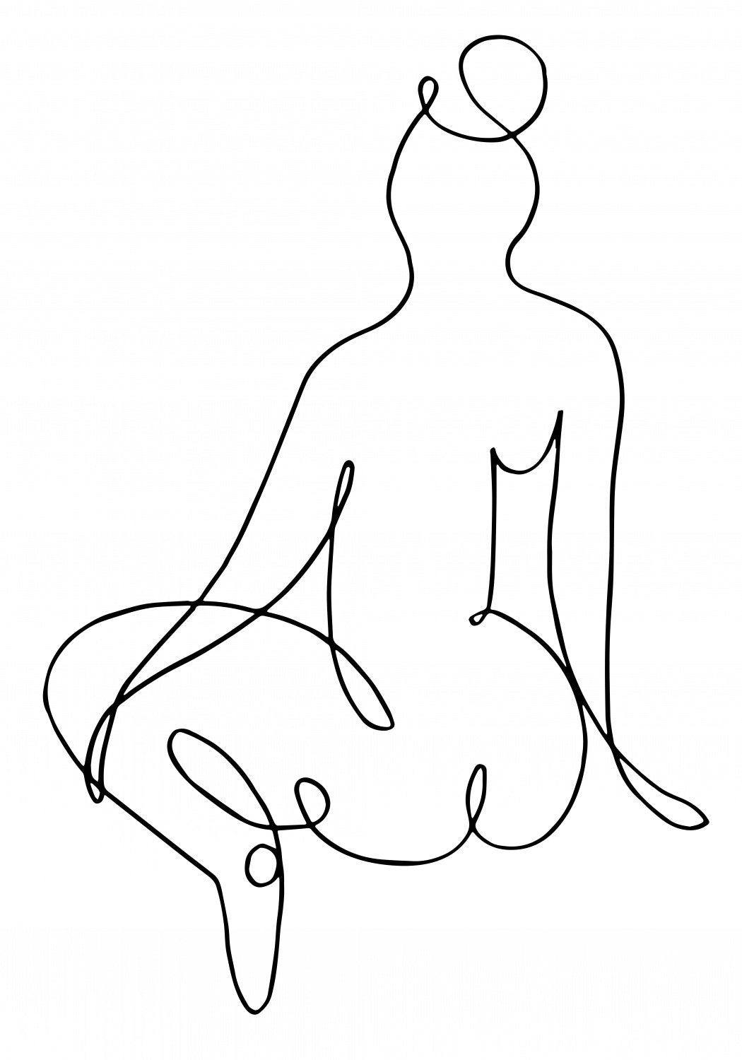 Nude Back Poster och Canvastavla