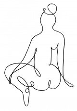Nude Back Poster och Canvastavla