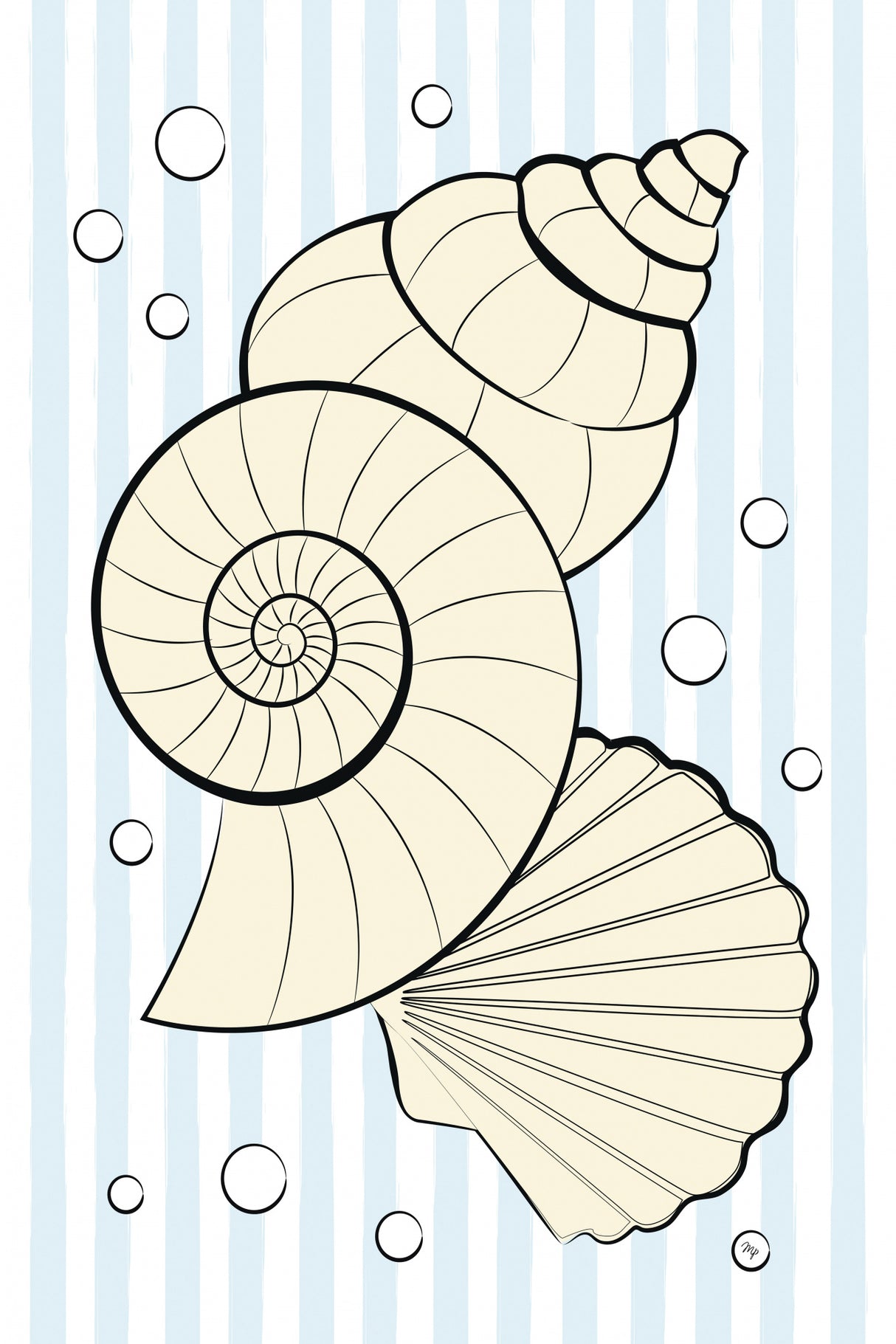 Yellow Shells Poster och Canvastavla