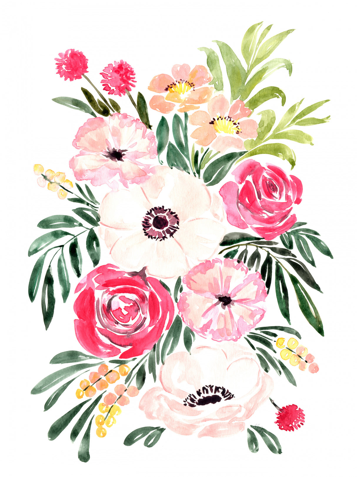 Mirja bouquet Poster och Canvastavla