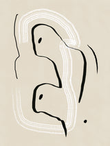 Reclining nude line art Poster och Canvastavla