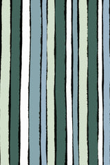 Smaragd Green Stripes Poster och Canvastavla