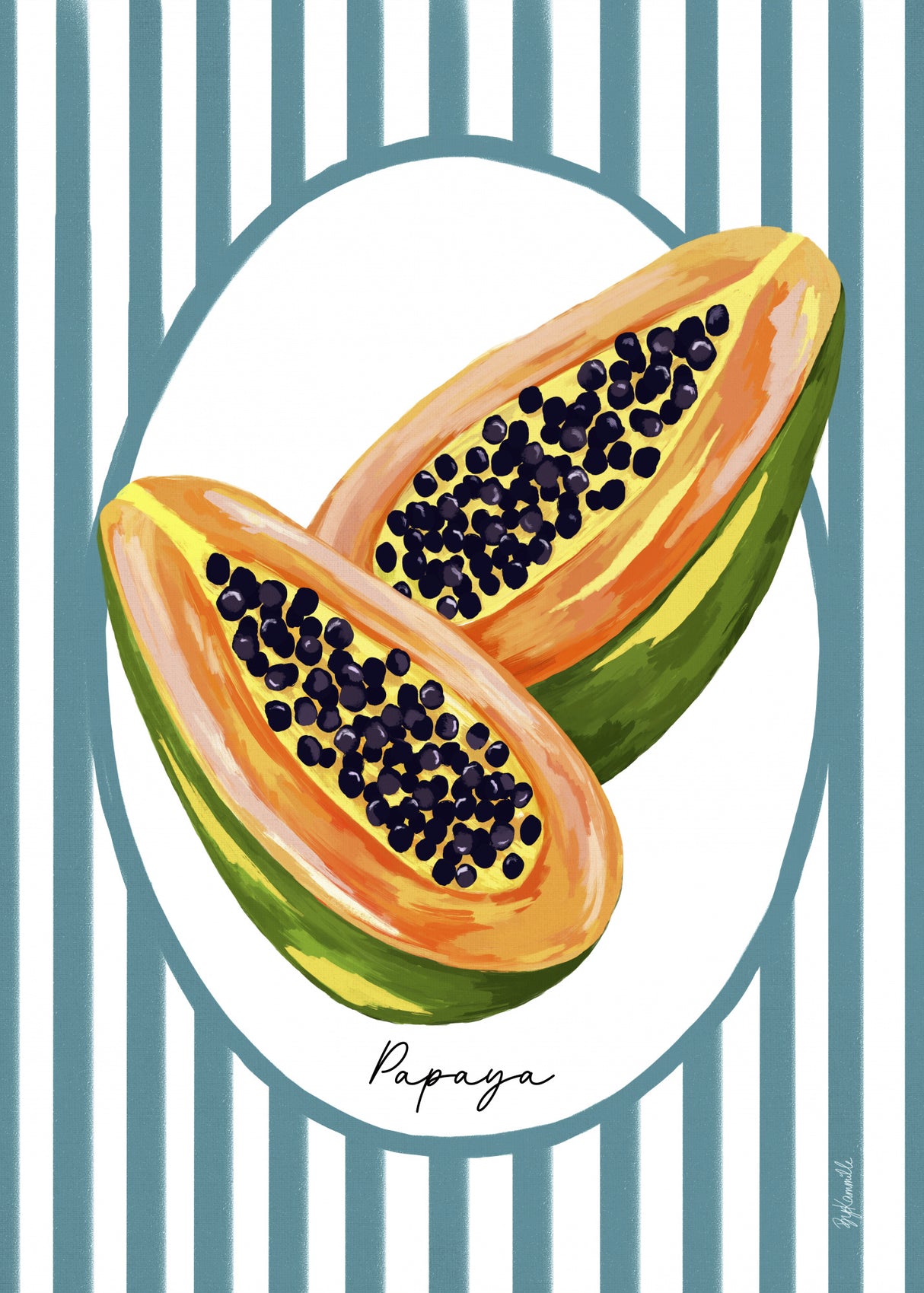 Papaya Poster och Canvastavla