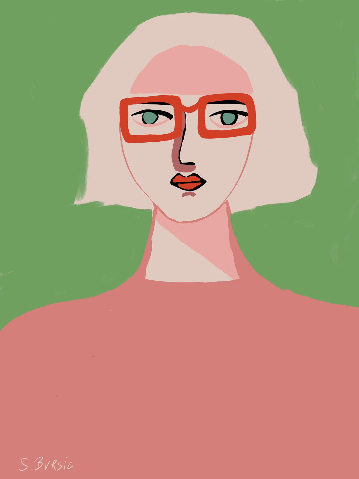 Lady with light hair Poster och Canvastavla