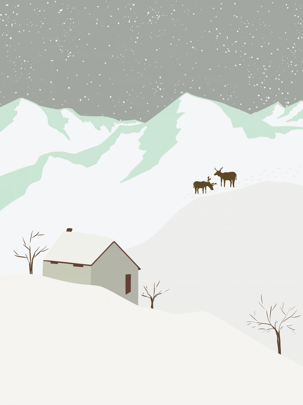 Winter view Poster och Canvastavla