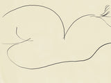 Minimal line art reclining nude Poster och Canvastavla