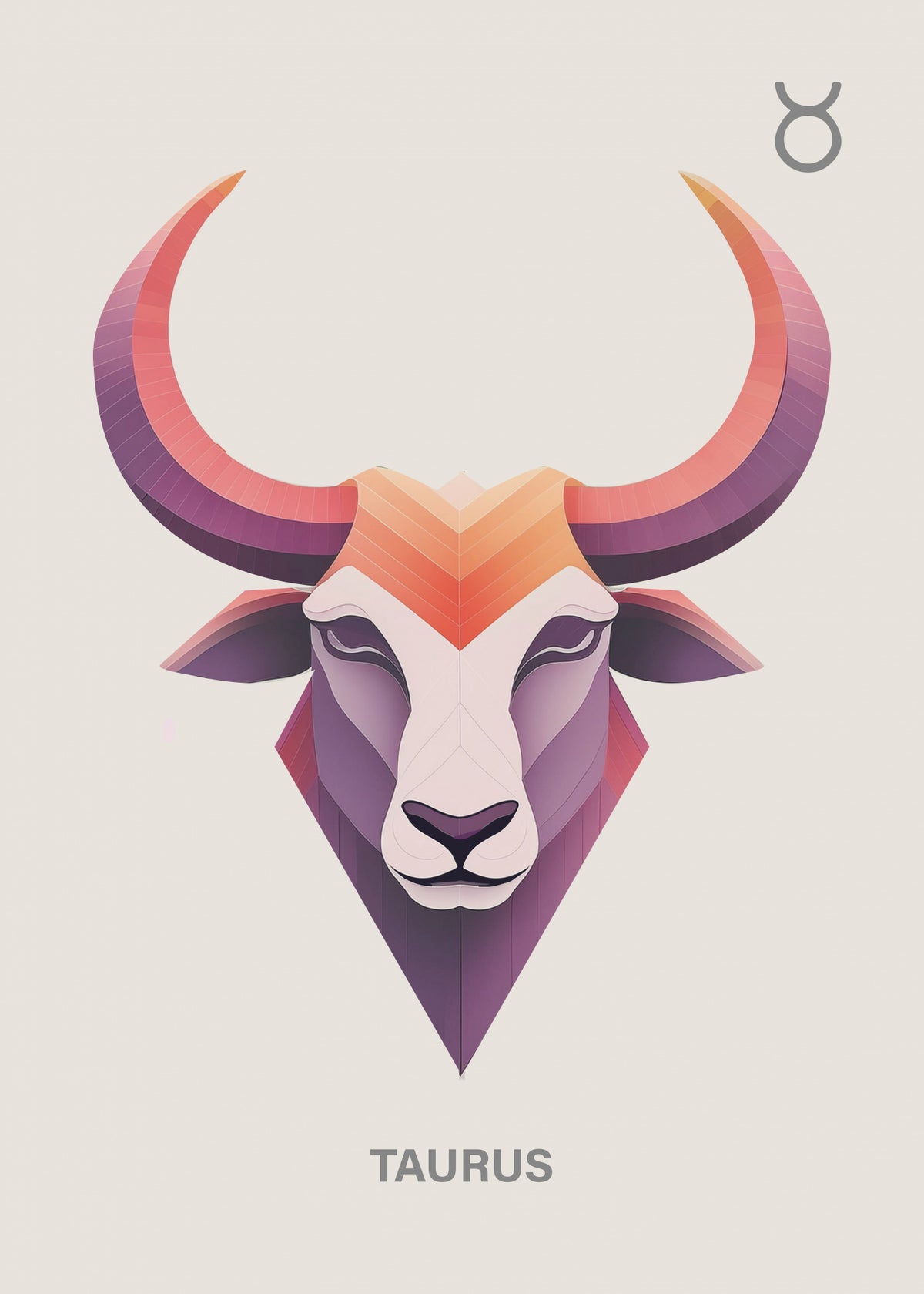 Zodiak Taurus Art Poster och Canvastavla