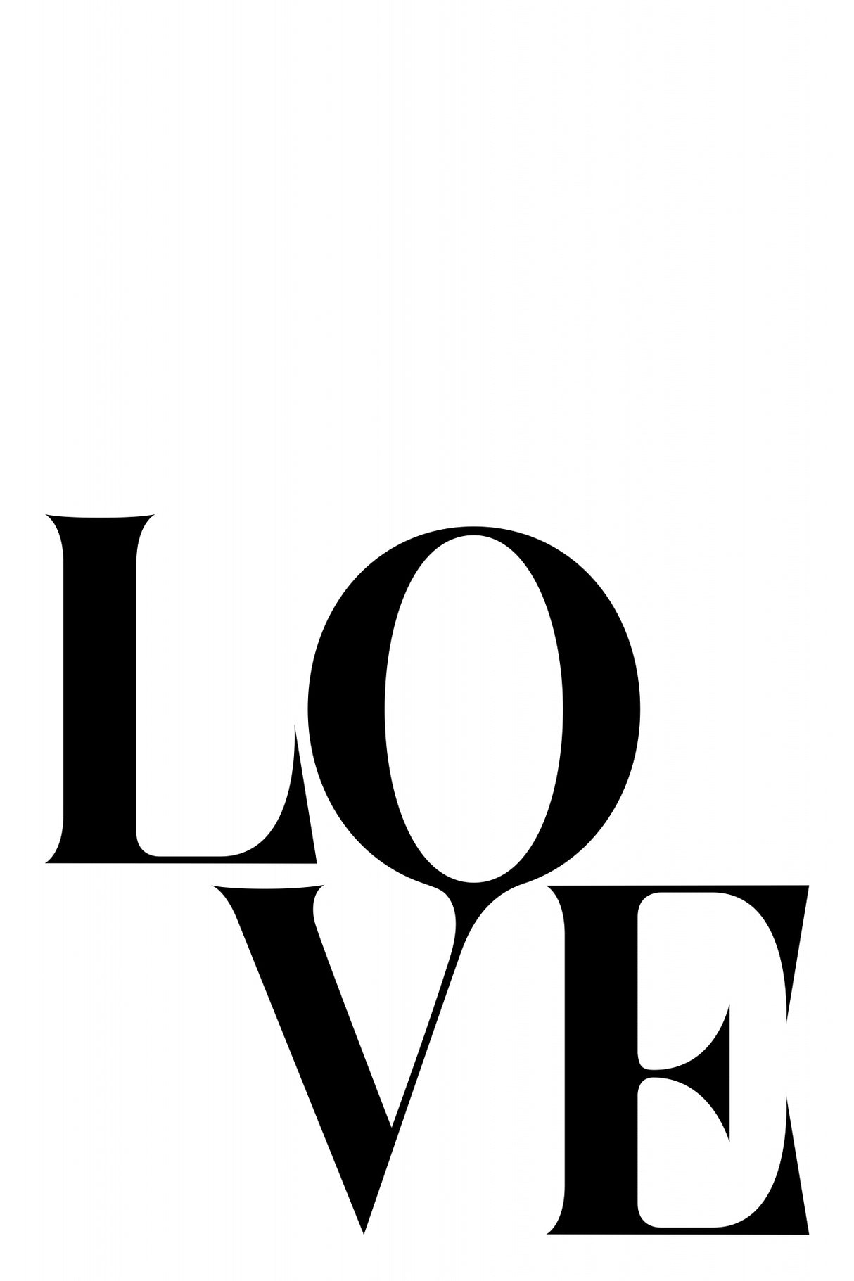 Love Black Poster och Canvastavla