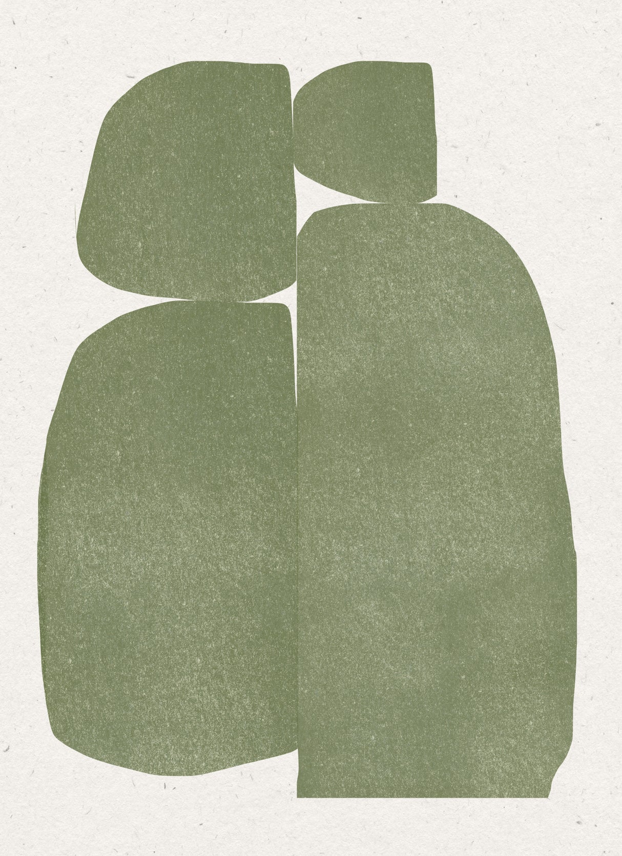 Green Stones Composition Poster och Canvastavla