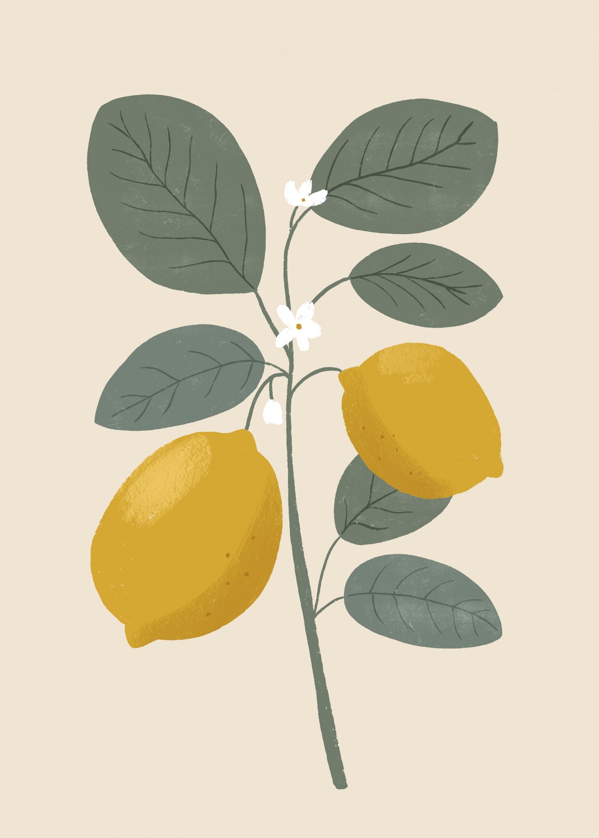 Lemon Vibes 01 Poster och Canvastavla