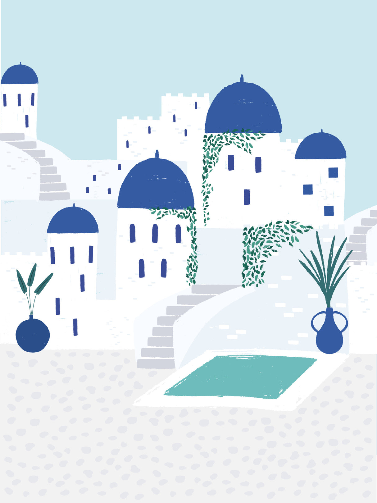 Santorini Poster och Canvastavla