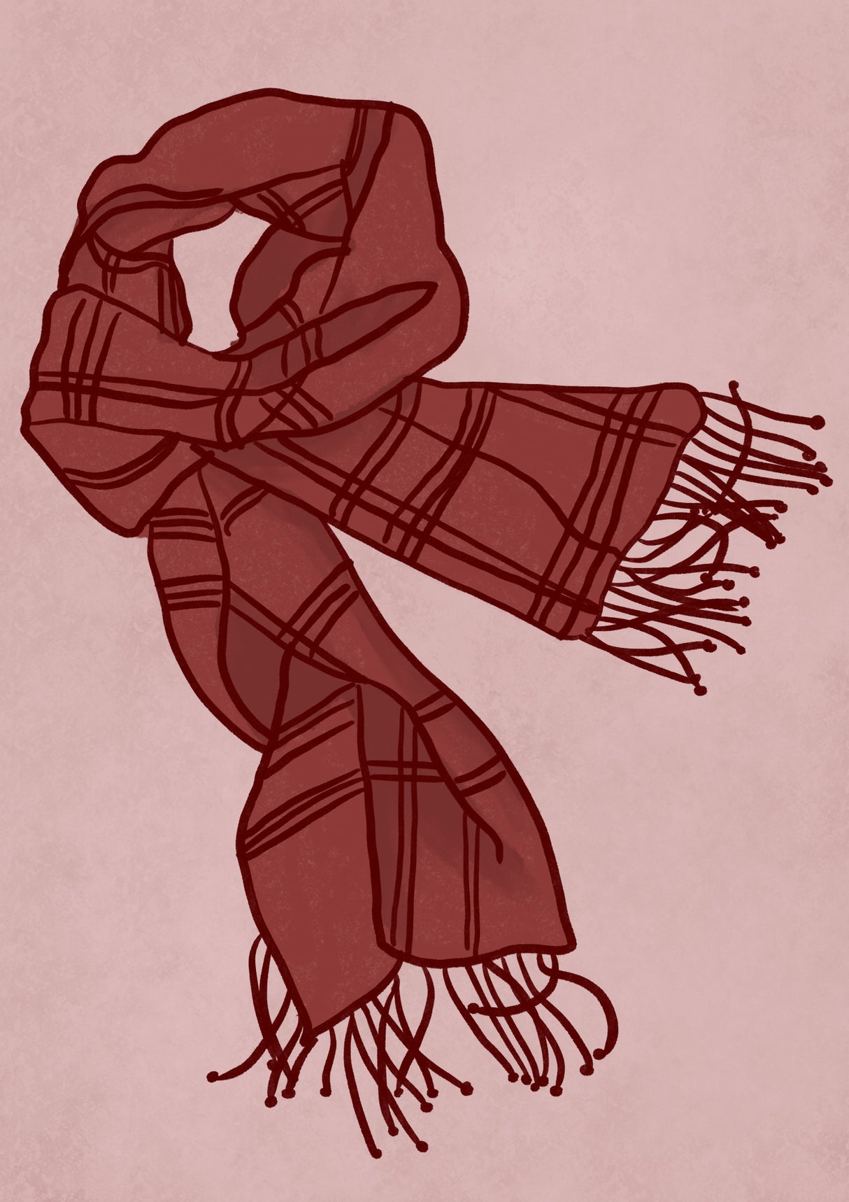 Red Scarf Poster och Canvastavla