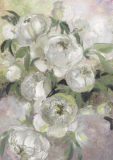 Sady painterly florals in green Poster och Canvastavla