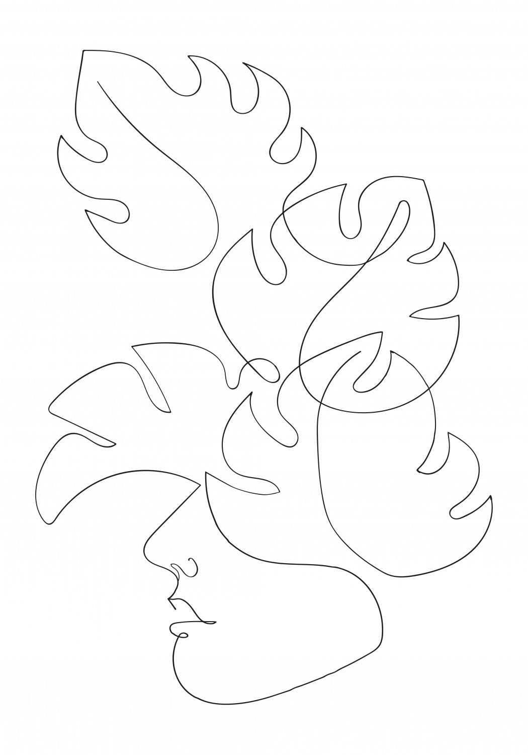 Monstera Crown Poster och Canvastavla