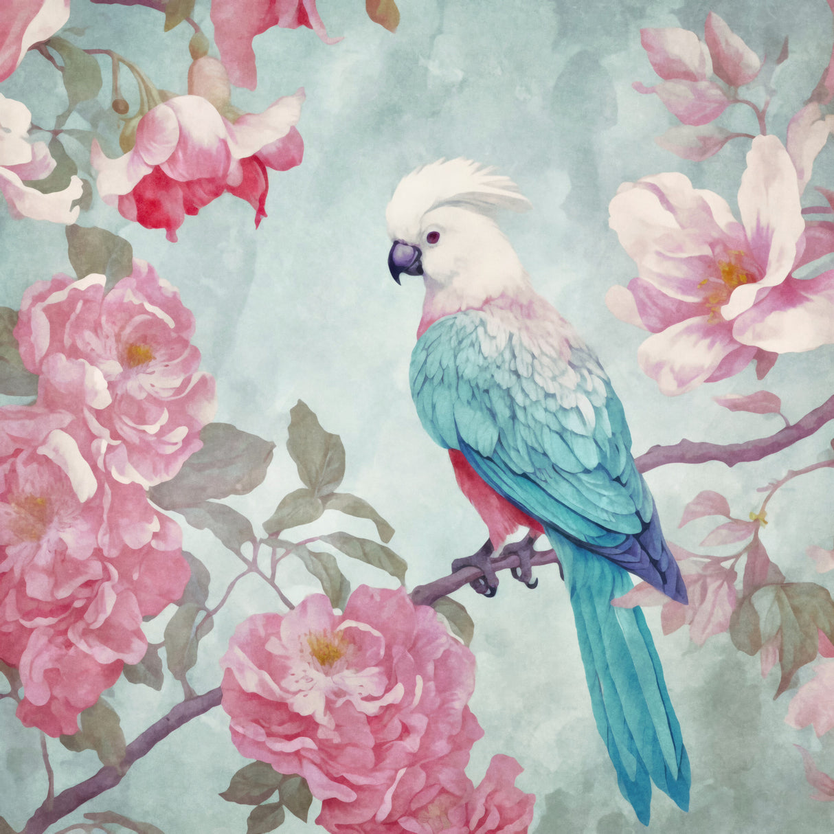 Sakura Spring Bird Ii Poster och Canvastavla