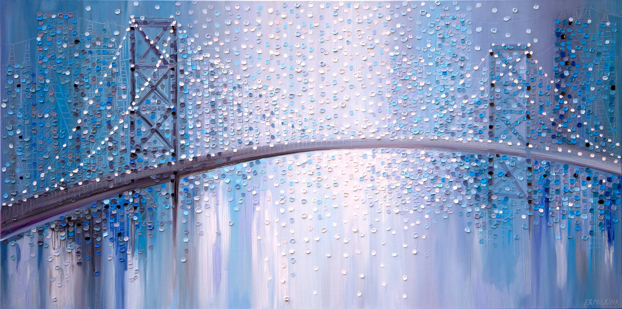 Bridge In the Mist Poster och Canvastavla