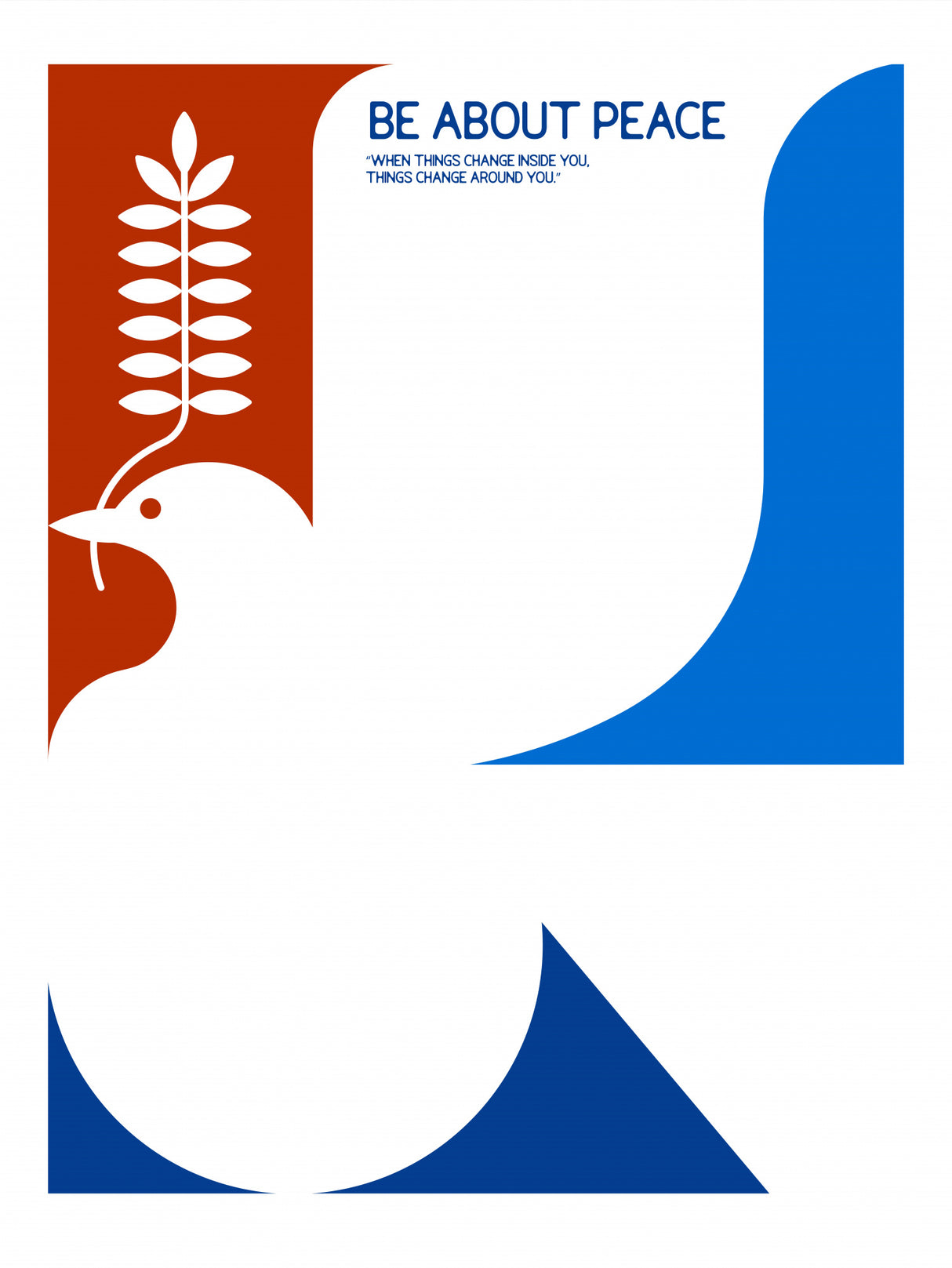 Be About Peace Poster och Canvastavla