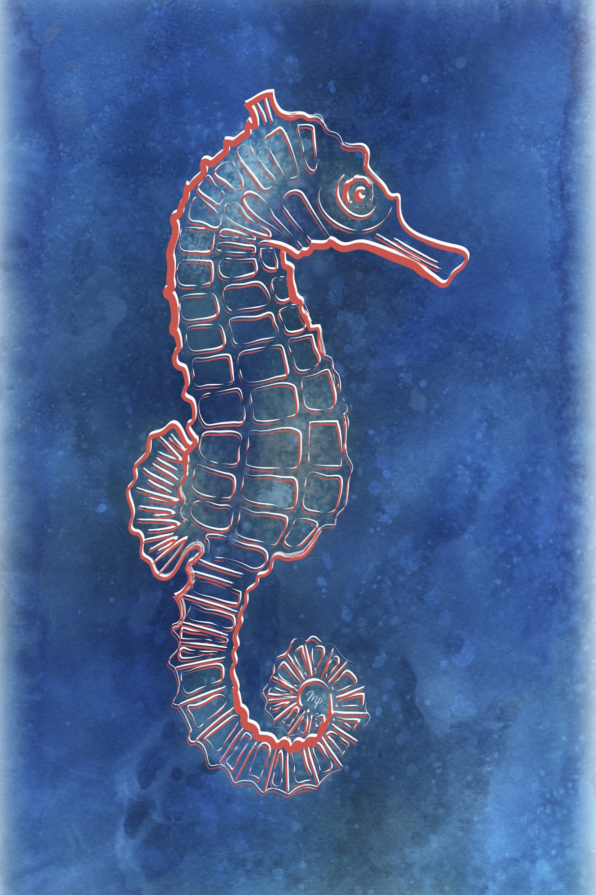 Seahorse Poster och Canvastavla