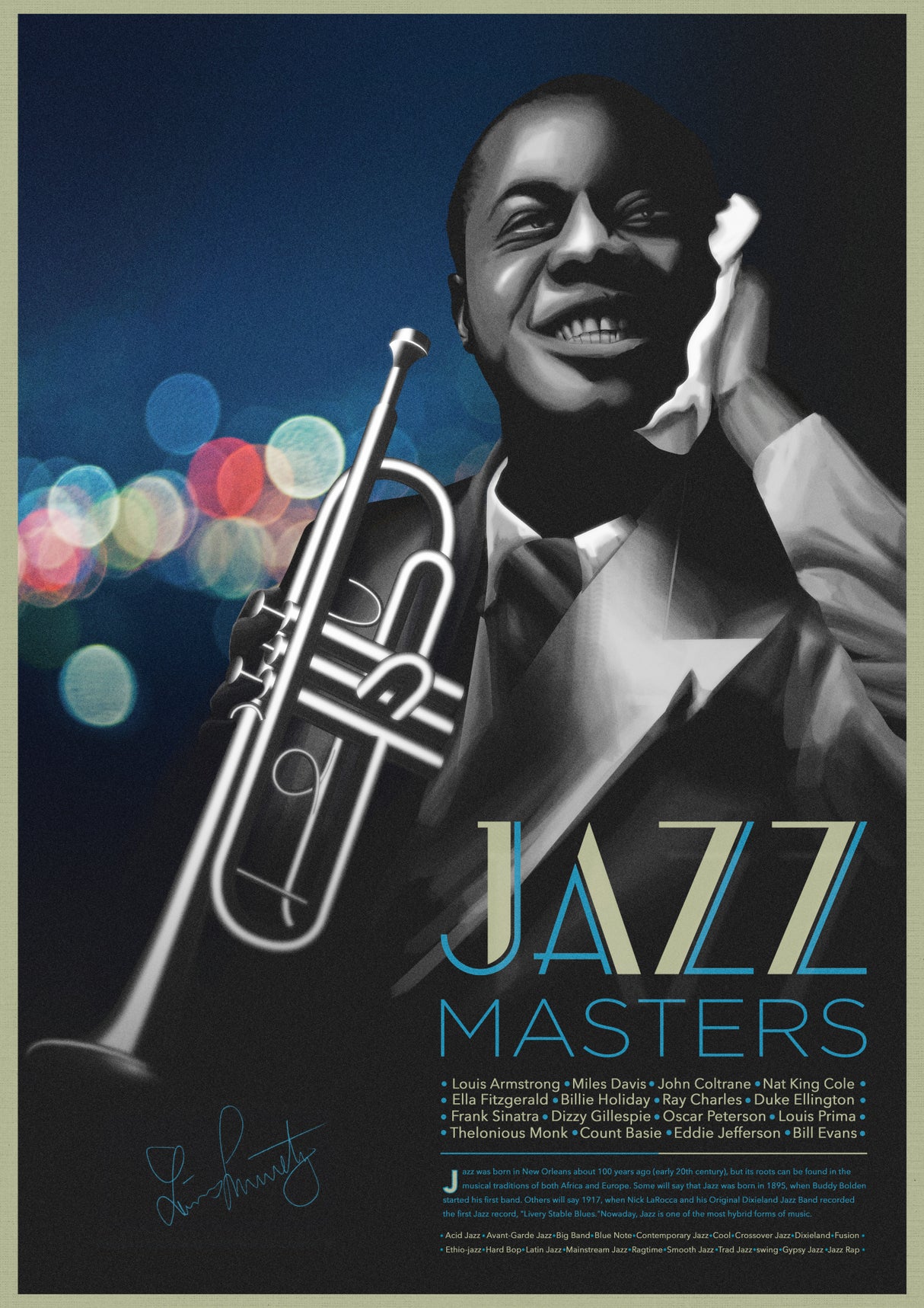 Legend Series- Jazz Poster och Canvastavla