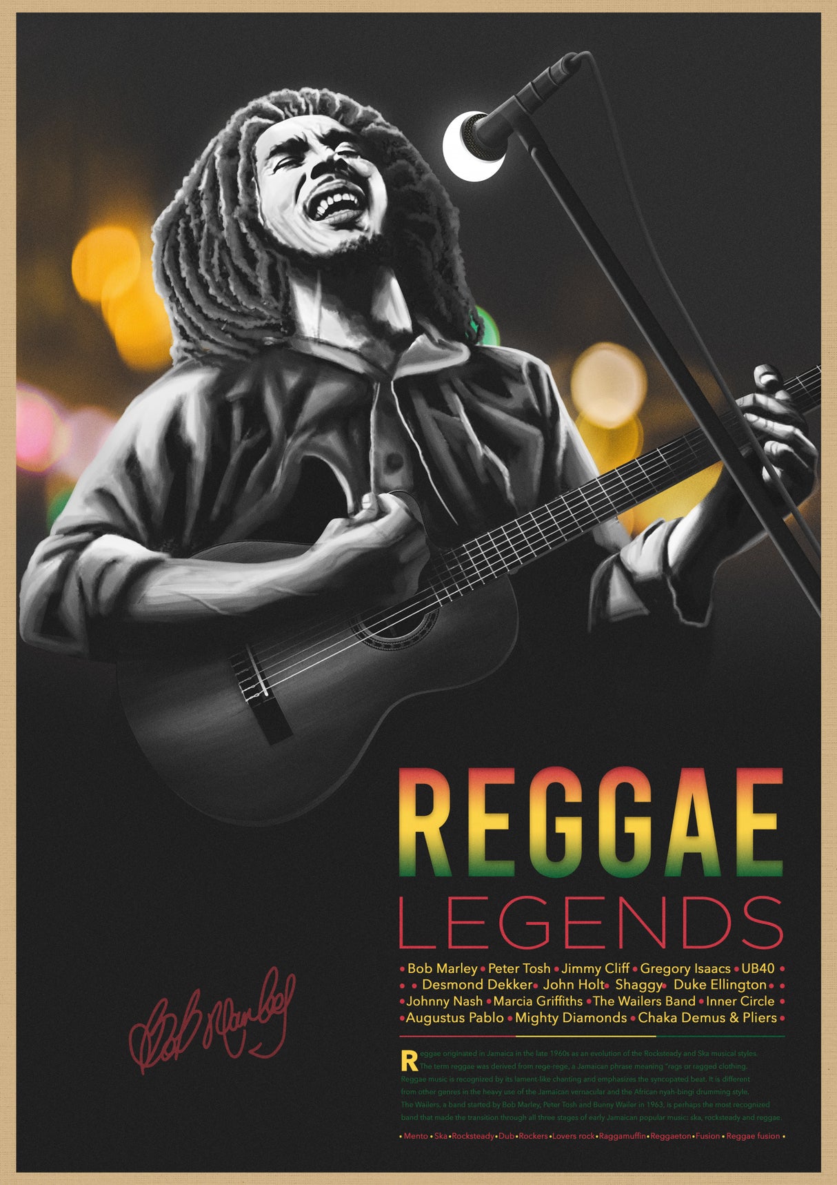 Legends Series- Reggae Poster och Canvastavla