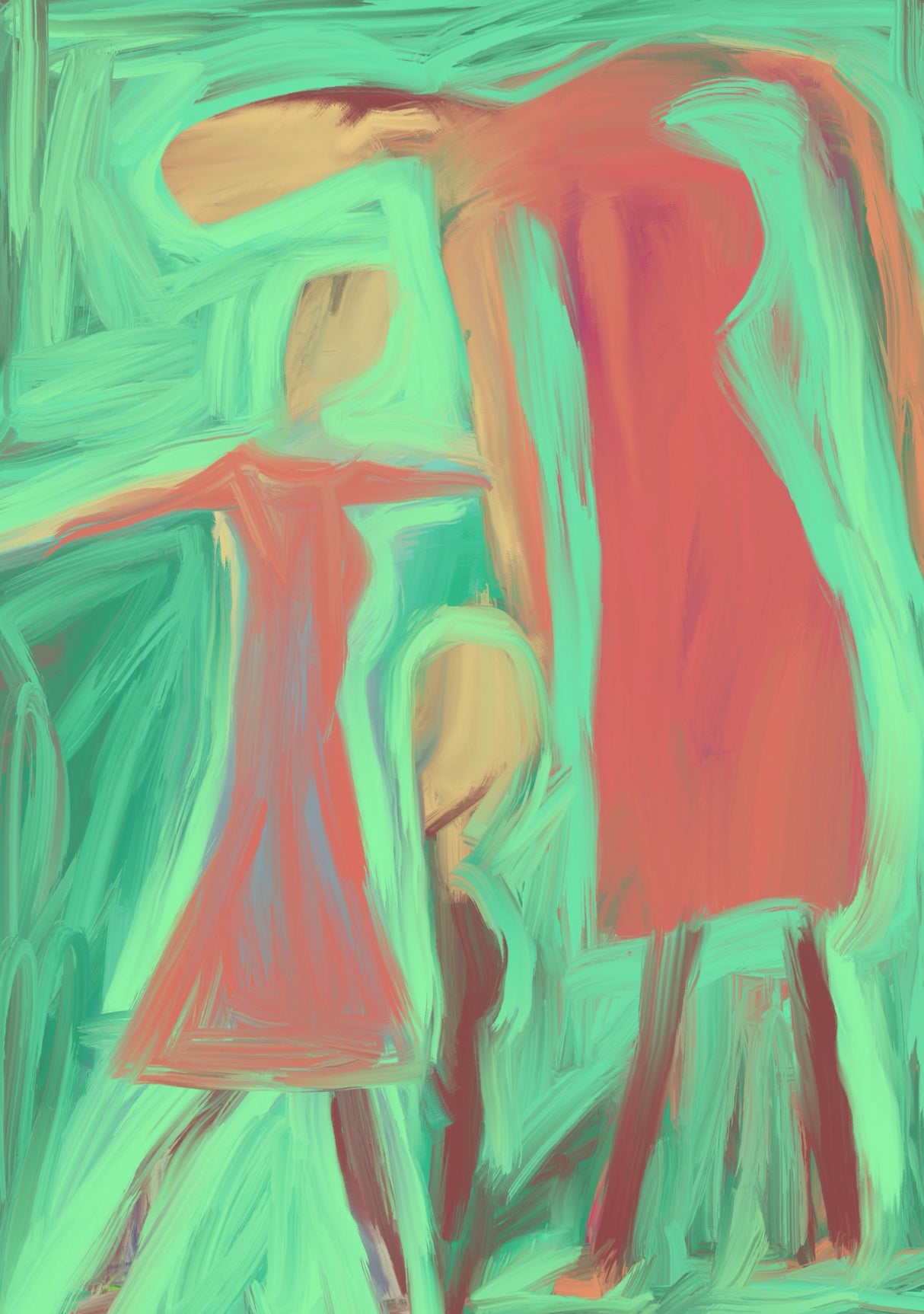 Abstract People Poster och Canvastavla