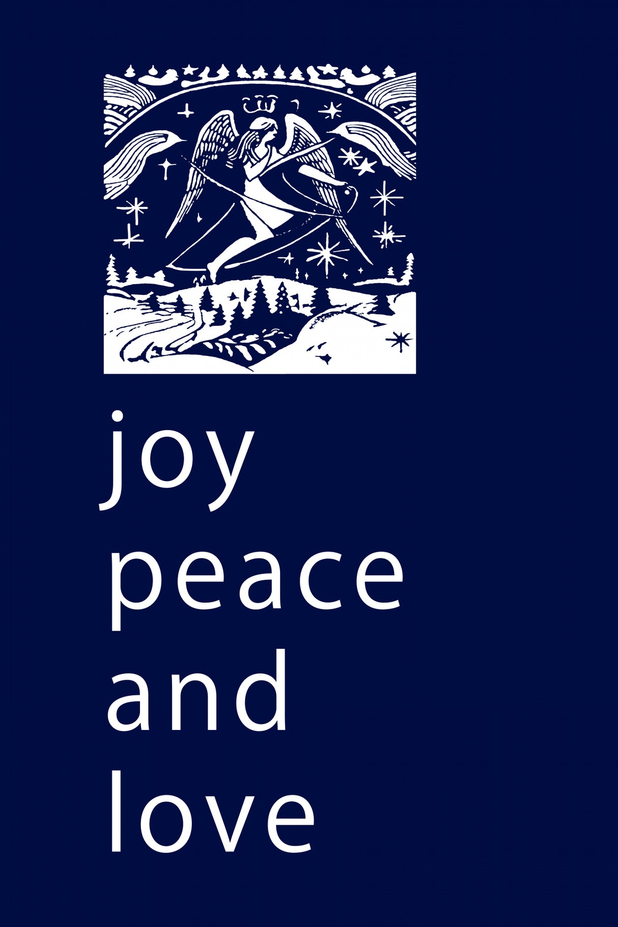 Joy Peace and Love Christmas Poster och Canvastavla