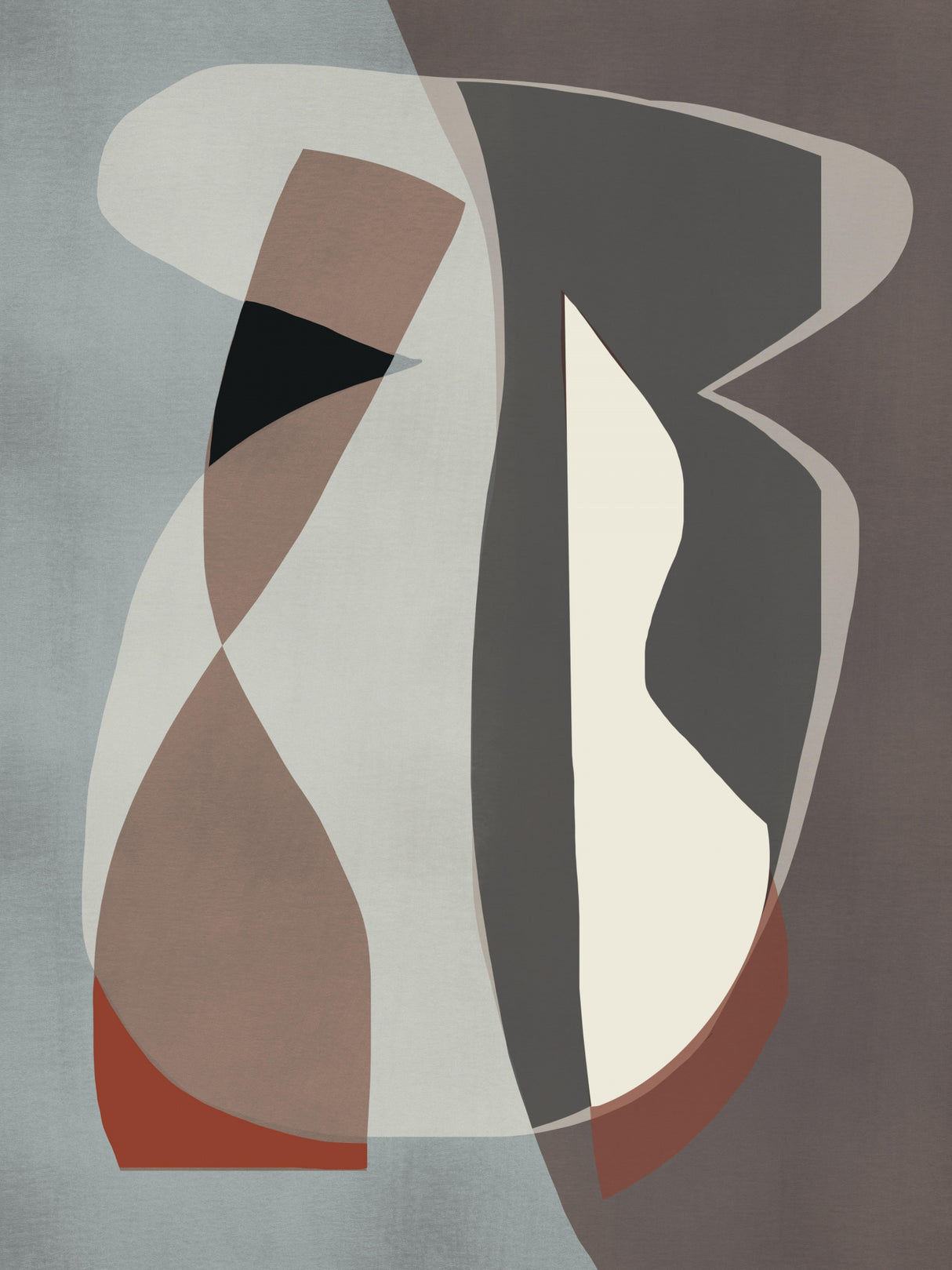 Abstract Neutral Color Cut Out Poster och Canvastavla