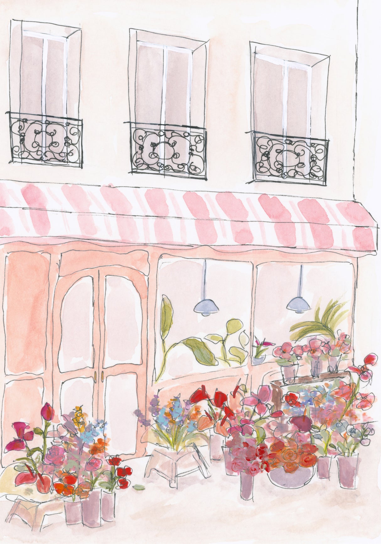 Flower Shop 70x100 Poster och Canvastavla
