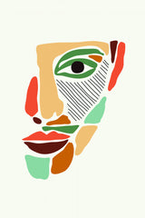 Color Abstract Faces #2 Poster och Canvastavla