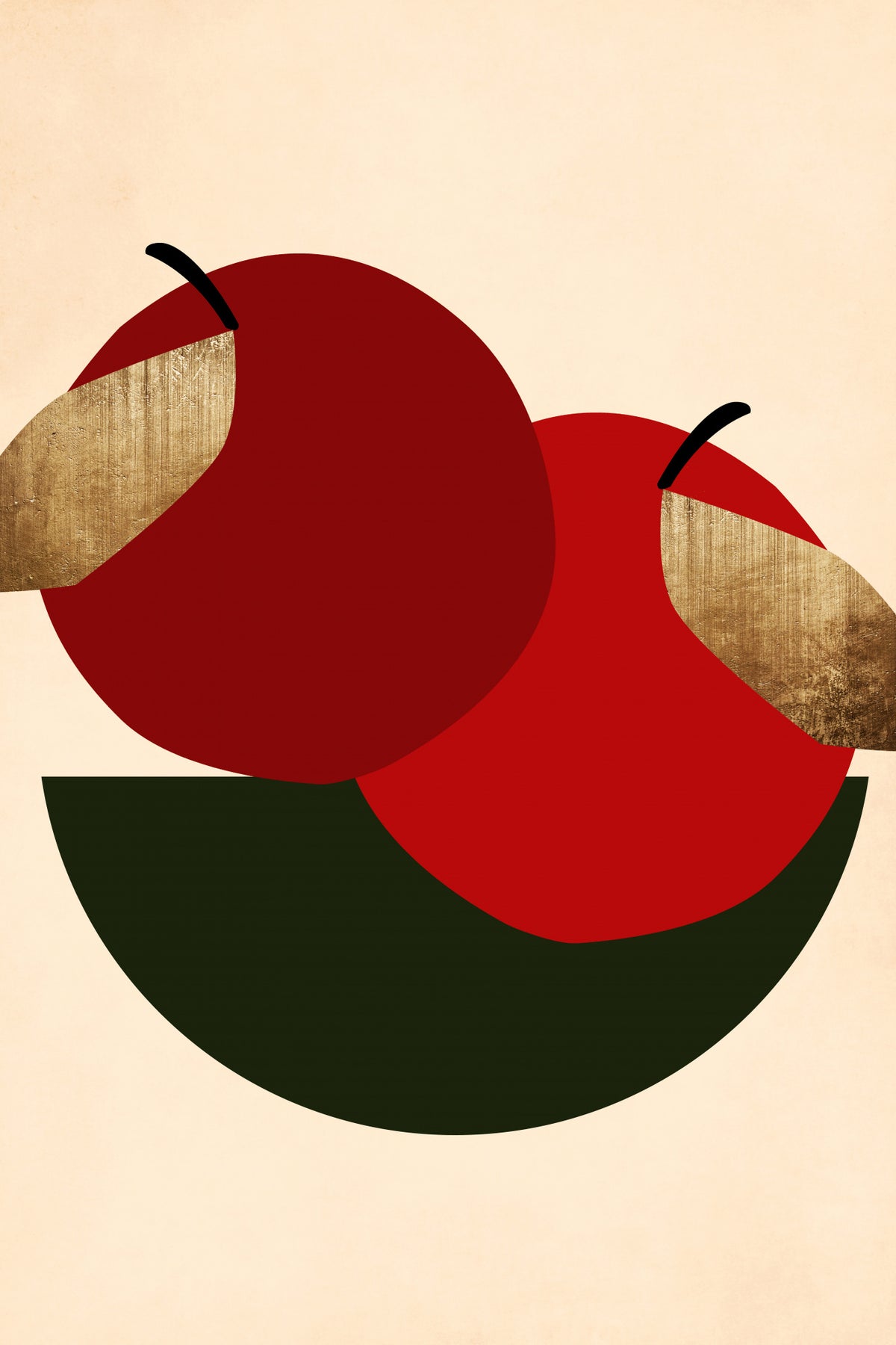 Two Red Apples Poster och Canvastavla
