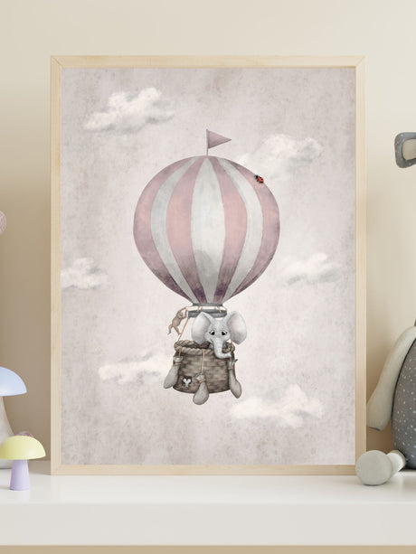 Luftballong Elefant Rosa