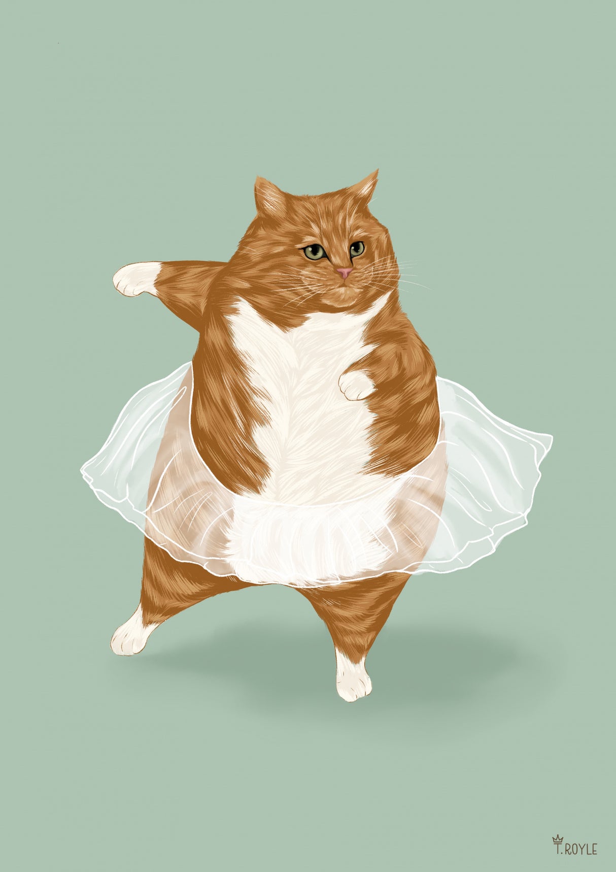 Ballet Cat - 'I can do anything I dream of' Poster och Canvastavla